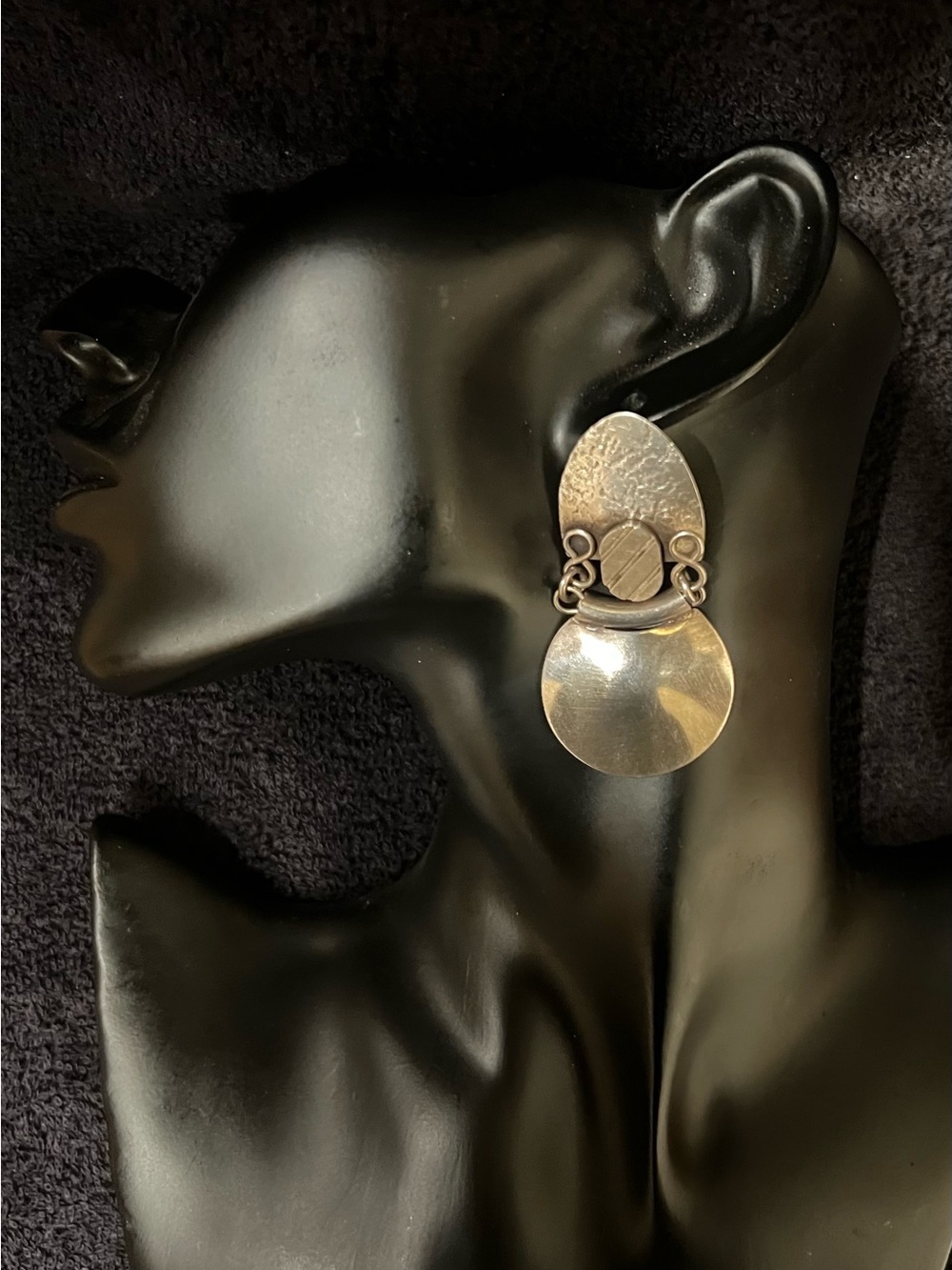 Silver toned Textured Drop Earrings - Elegant Women Jewelry